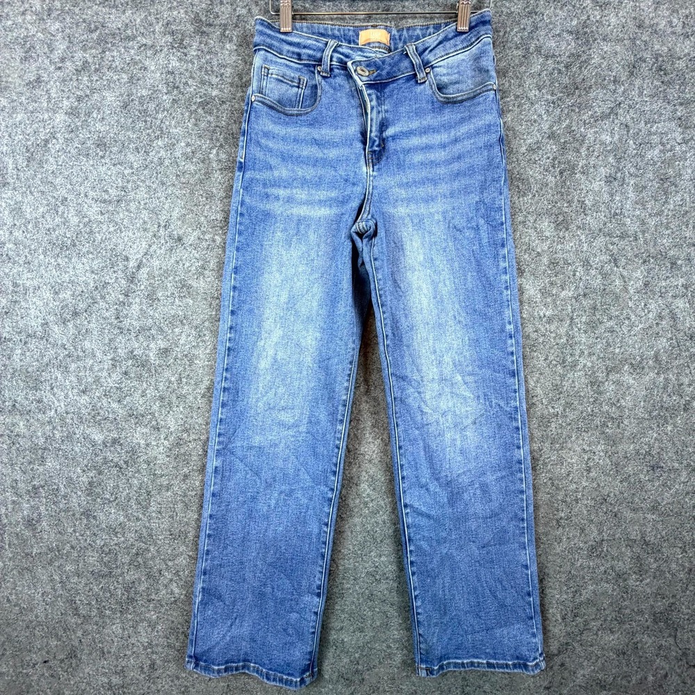 Kahua Denim Jeans Womens 26 Blue Crossover Waist Streetwear Classic Straight Leg